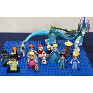 Lego Disney Princess Mini figure Lot Elsa, Anna, Olaf, Raya, Sisu, Tiana, Jasmin